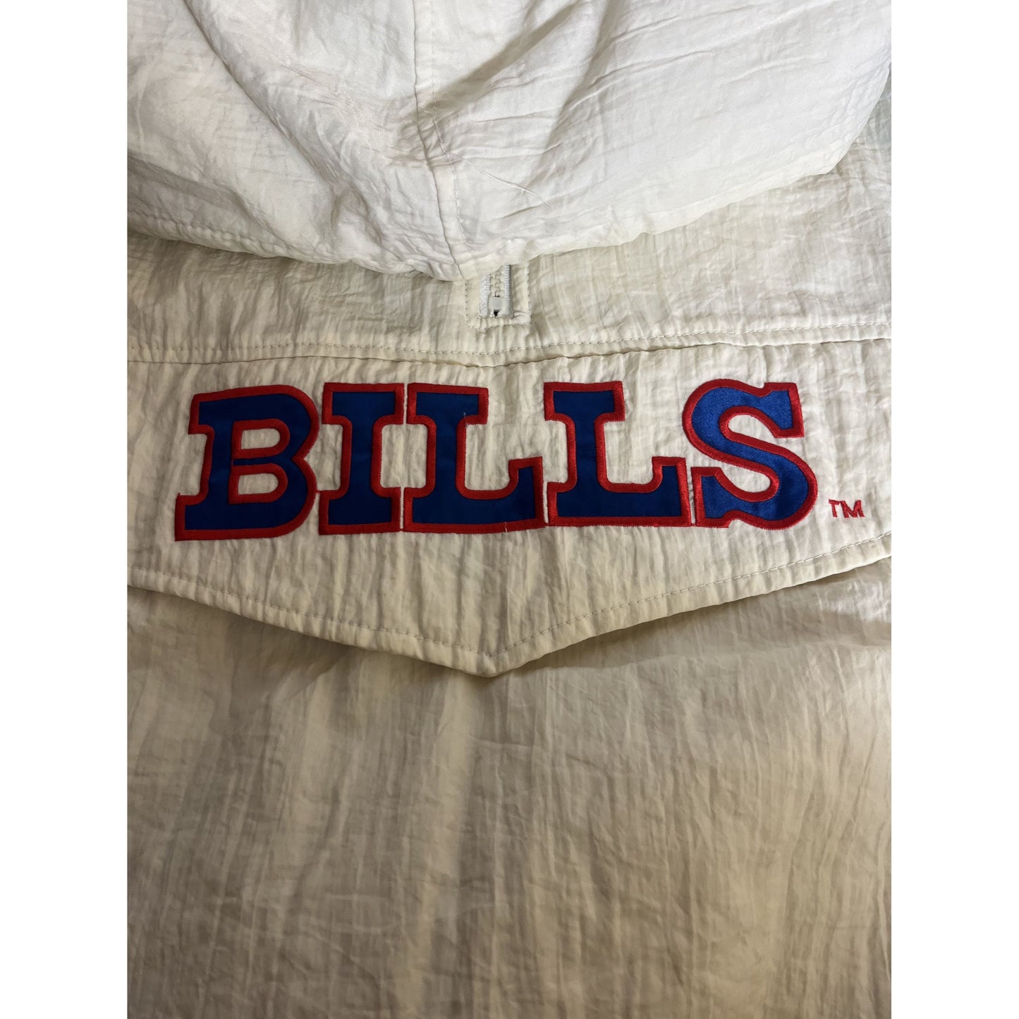 Buffalo Bills NFL Starter Jacket Hooded White Red Blue L
