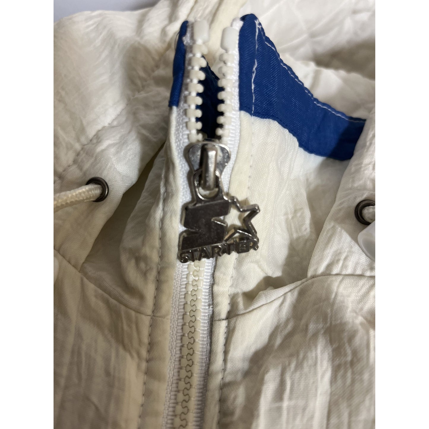 Buffalo Bills NFL Starter Jacket Hooded White Red Blue L