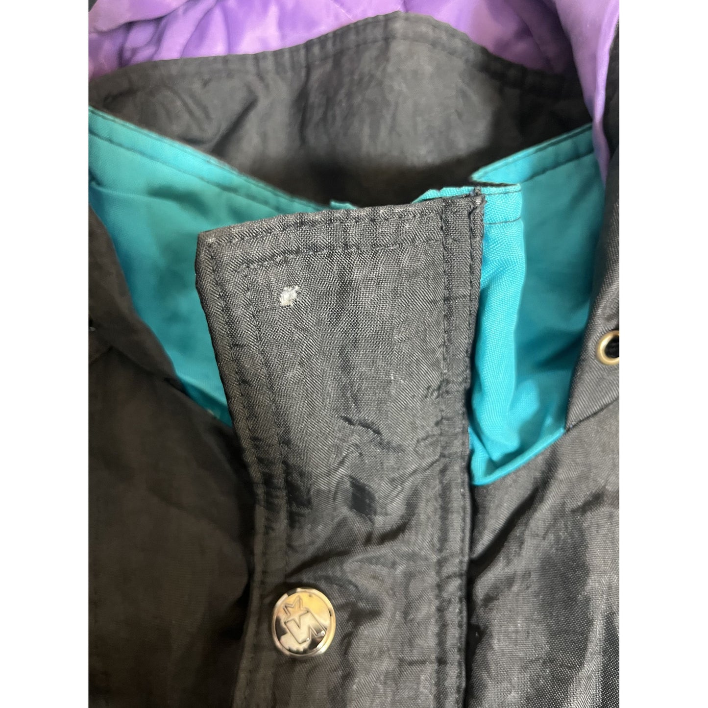 Veste NBA à capuche vintage en nylon Charlotte Hornets L