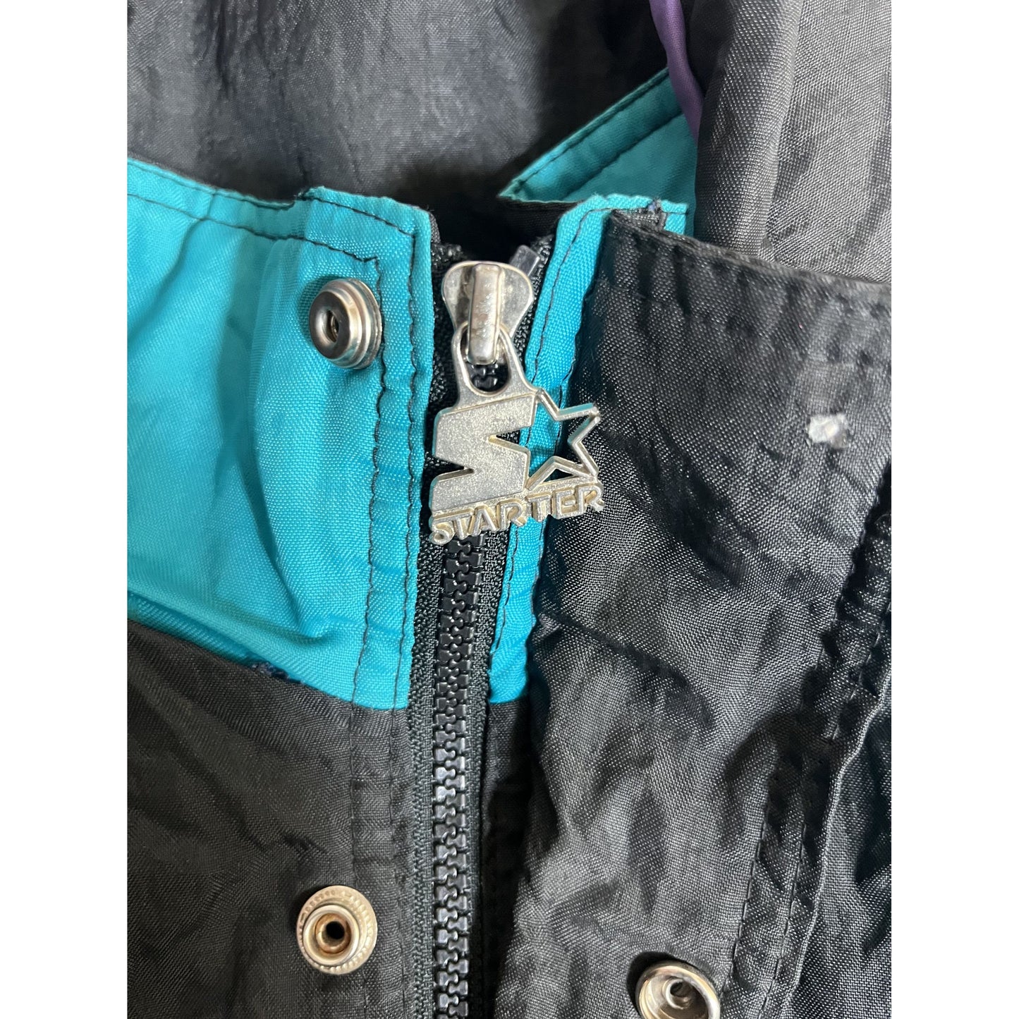 Veste NBA à capuche vintage en nylon Charlotte Hornets L