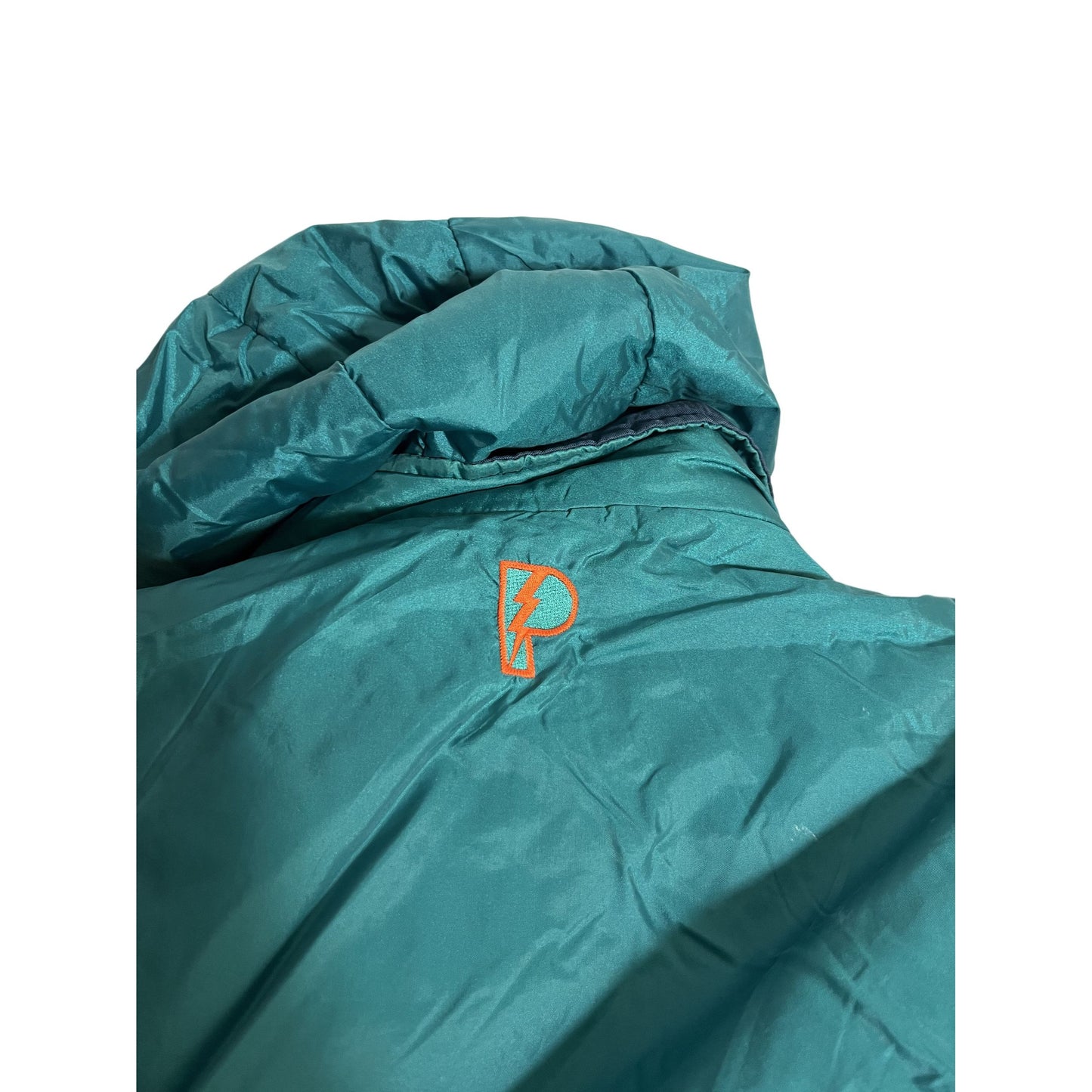 vintage Miami Dolphins Veste à capuche M Taille Nylon & Polyester Marine/Vert avec logo brodé