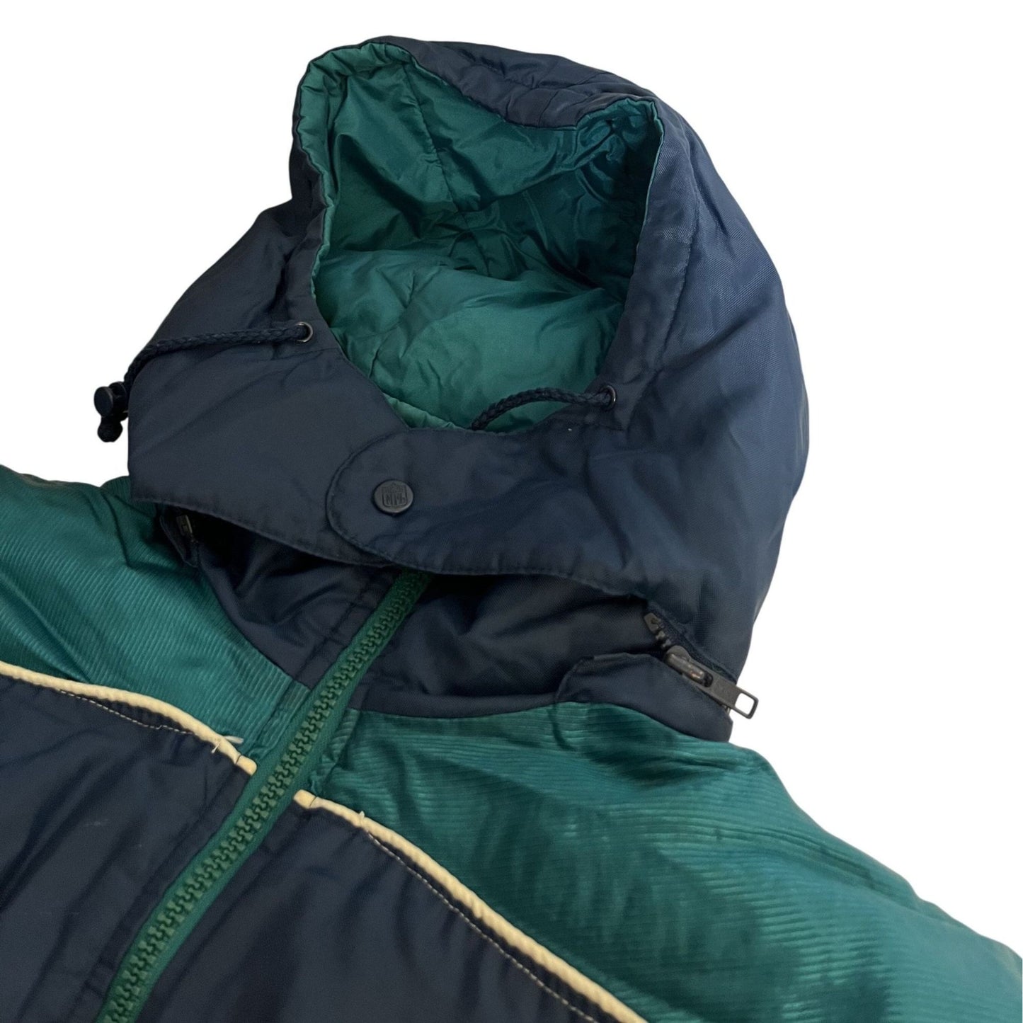 vintage Miami Dolphins Veste à capuche M Taille Nylon & Polyester Marine/Vert avec logo brodé