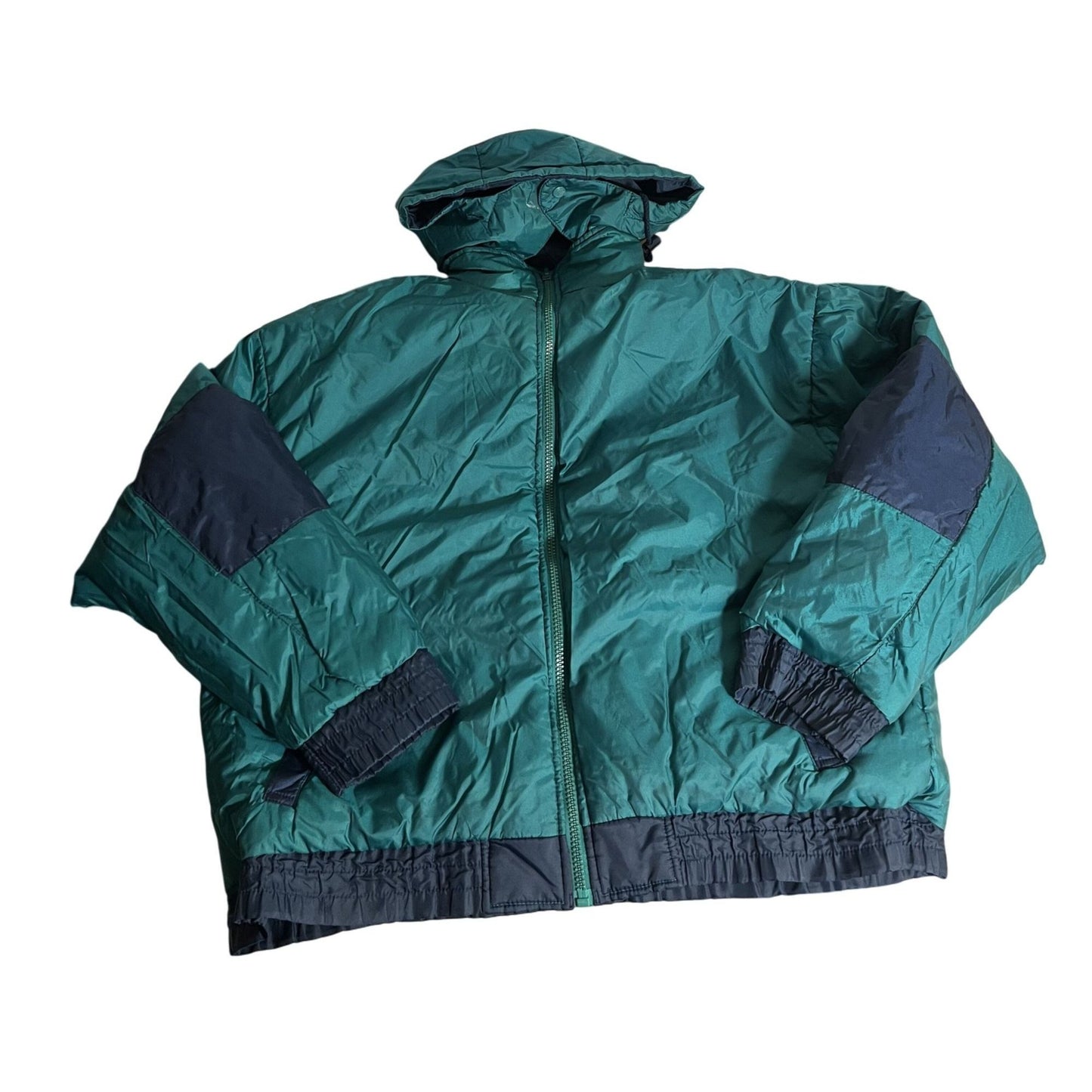 vintage Miami Dolphins Veste à capuche M Taille Nylon & Polyester Marine/Vert avec logo brodé