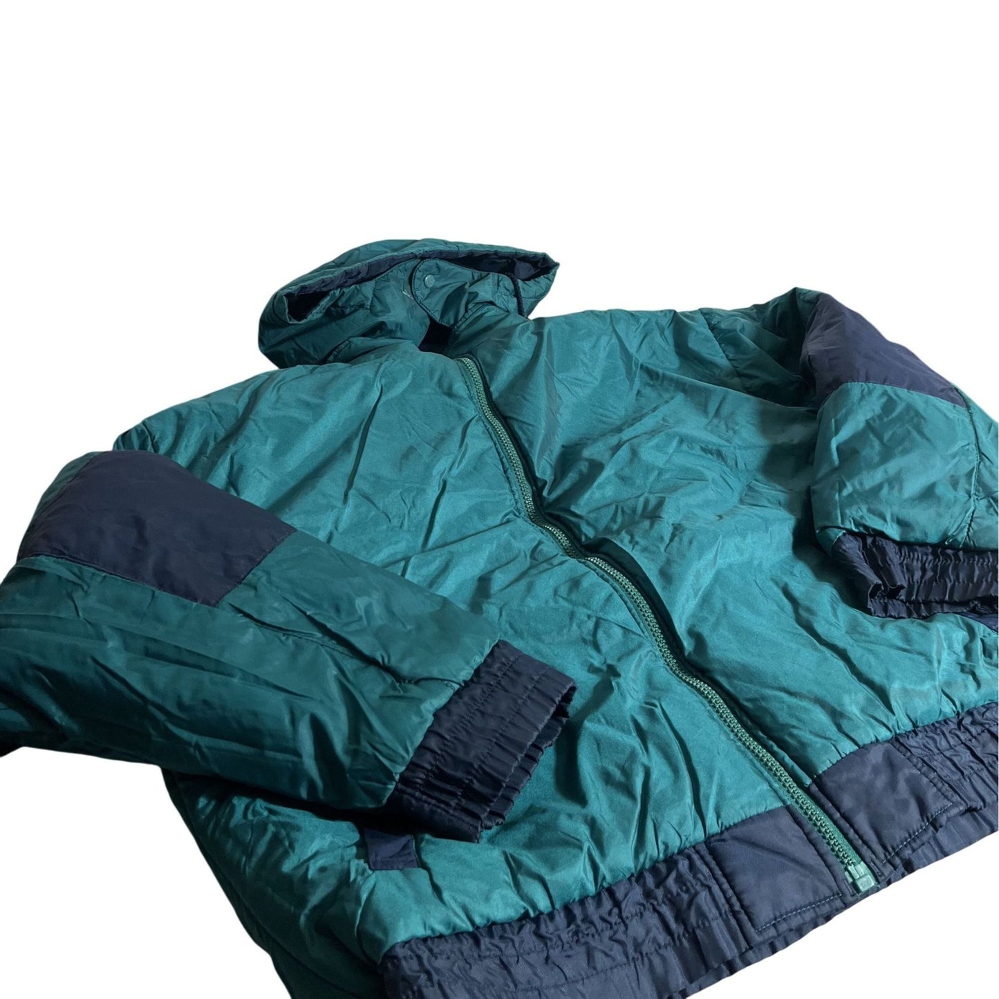 vintage Miami Dolphins Veste à capuche M Taille Nylon & Polyester Marine/Vert avec logo brodé