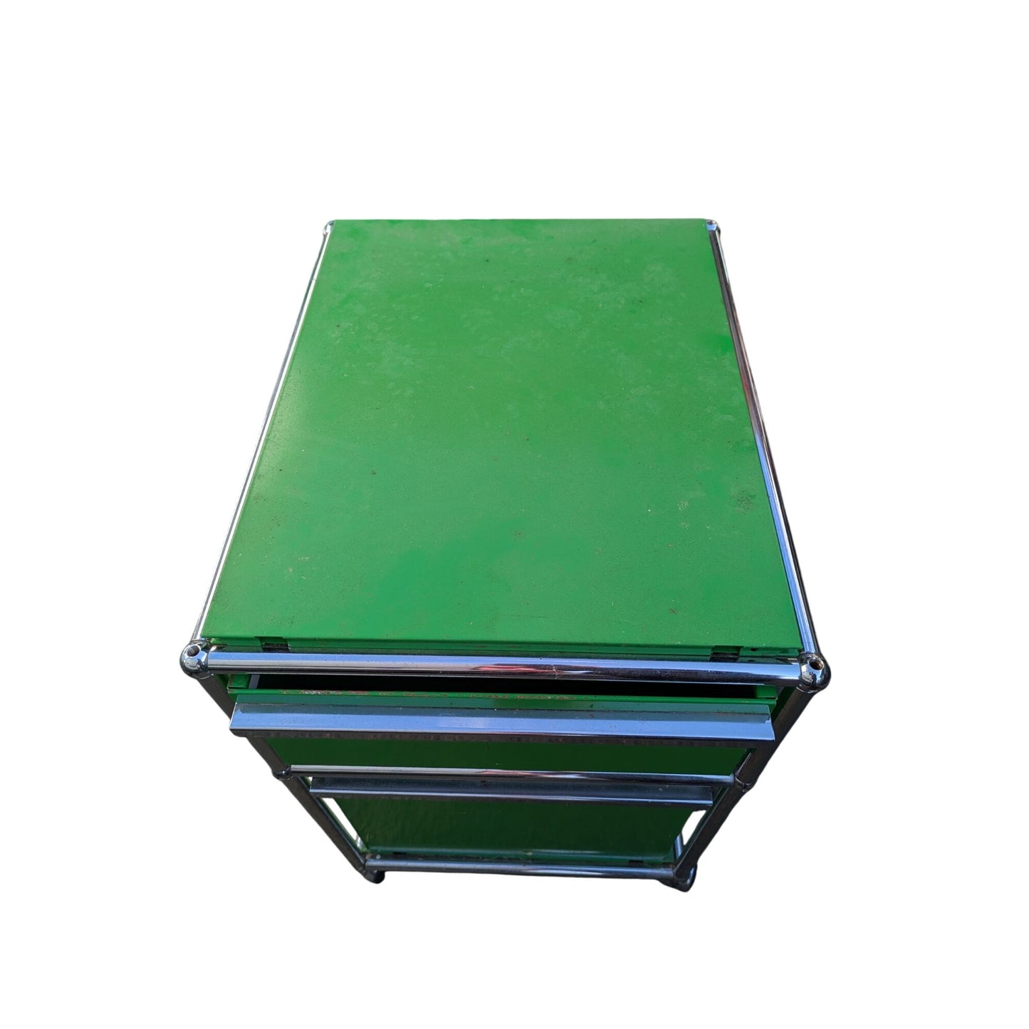 Caisson Mobile USM Vert Avec Tiroirs & Roulettes