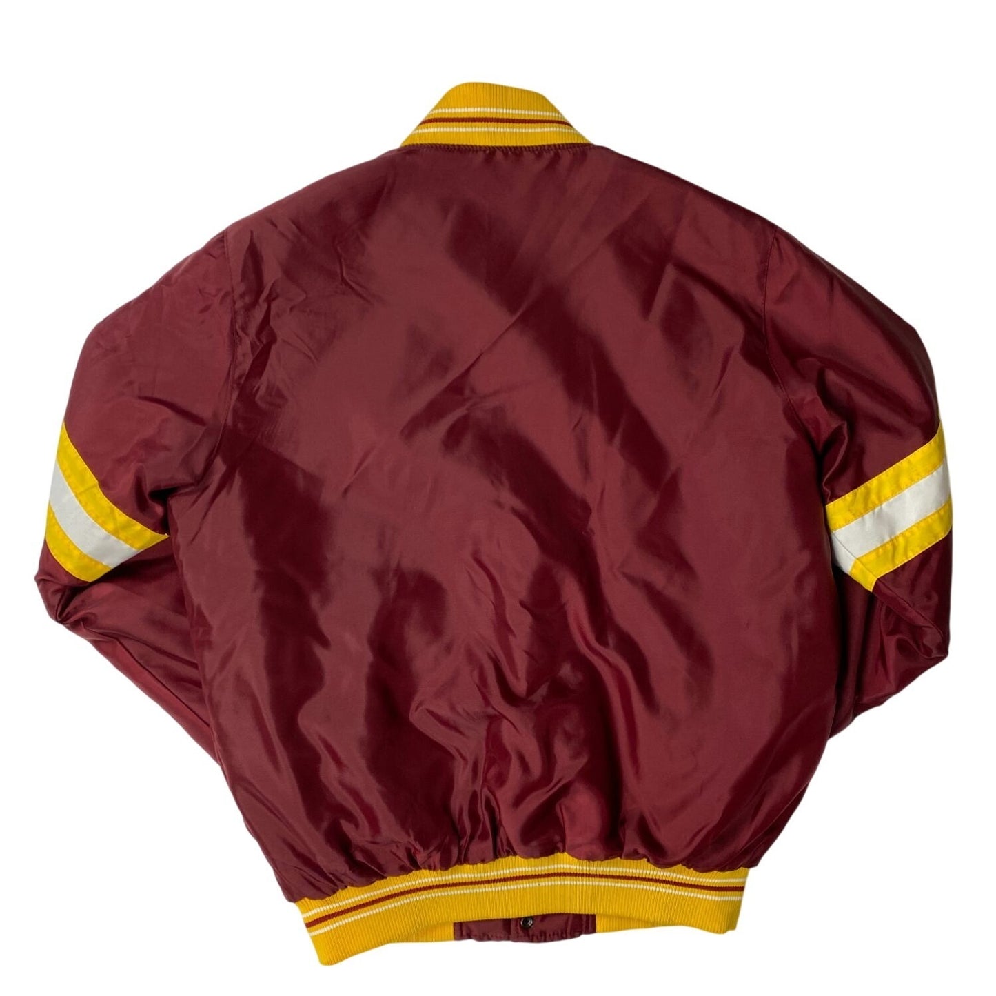 Veste en satin bordeaux et jaune des Redskins de Washington, tenue NFL