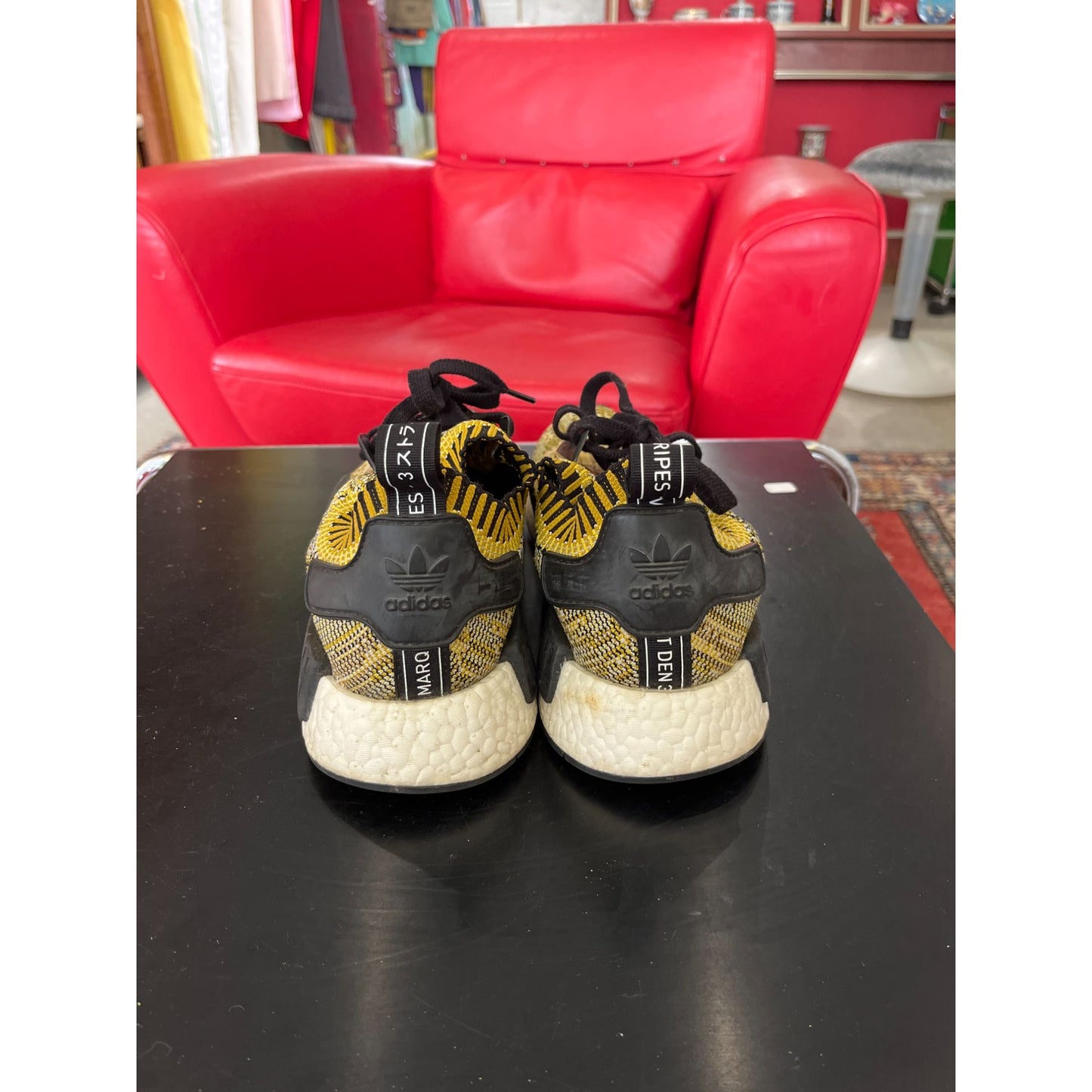 Adidas NMD R1 STLT Noir & Jaune Taille 41 Sneakers Homme/Femme Tricot