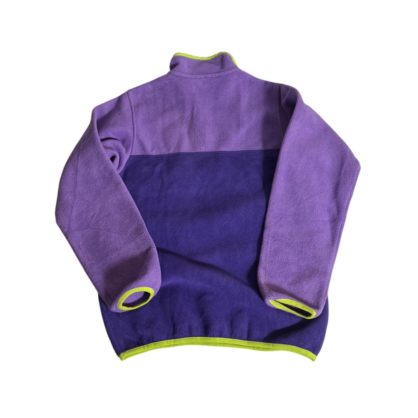 Pull polaire Patagonia Synchilla violet et citron vert Snap-T XS
