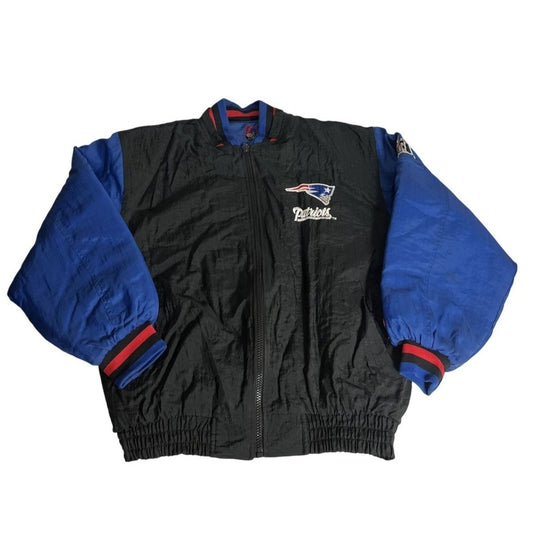 Veste réversible vintage des Patriots avec logo de l'équipe et lettrage brodé