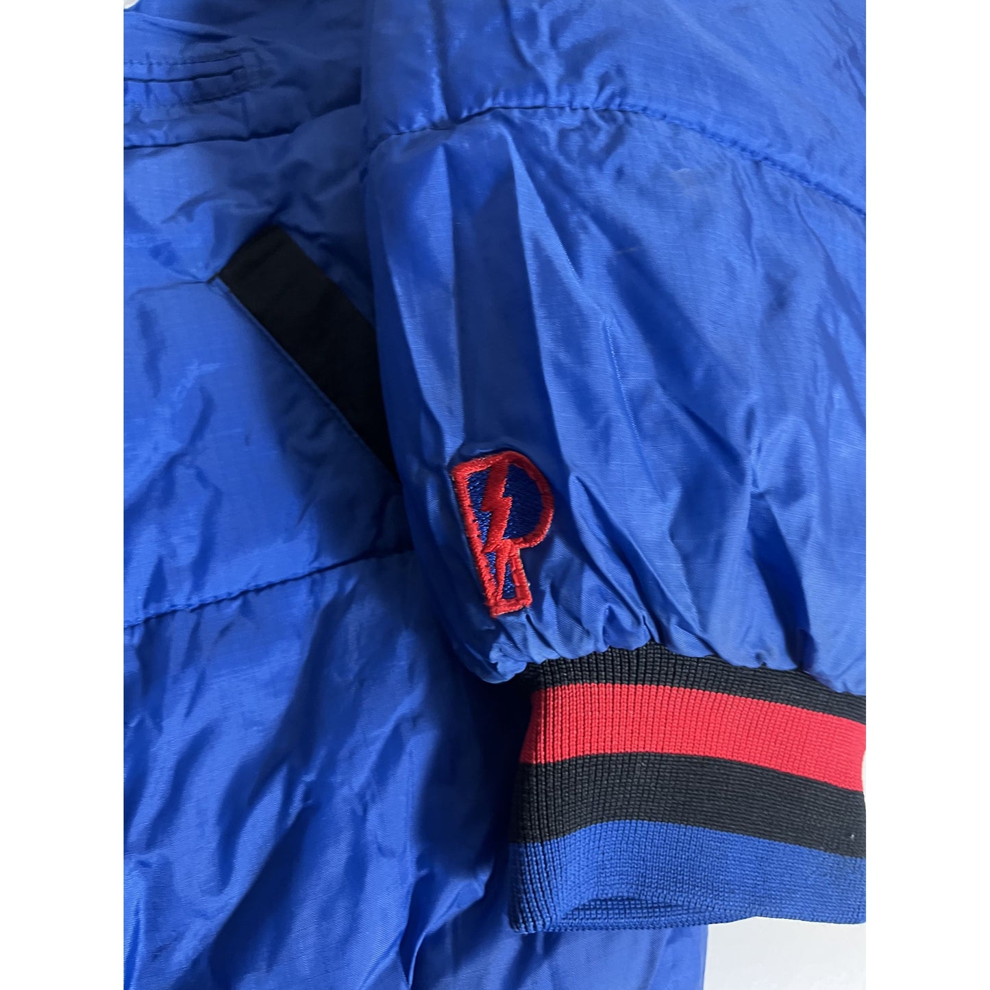 Veste réversible vintage des Patriots avec logo de l'équipe et lettrage brodé