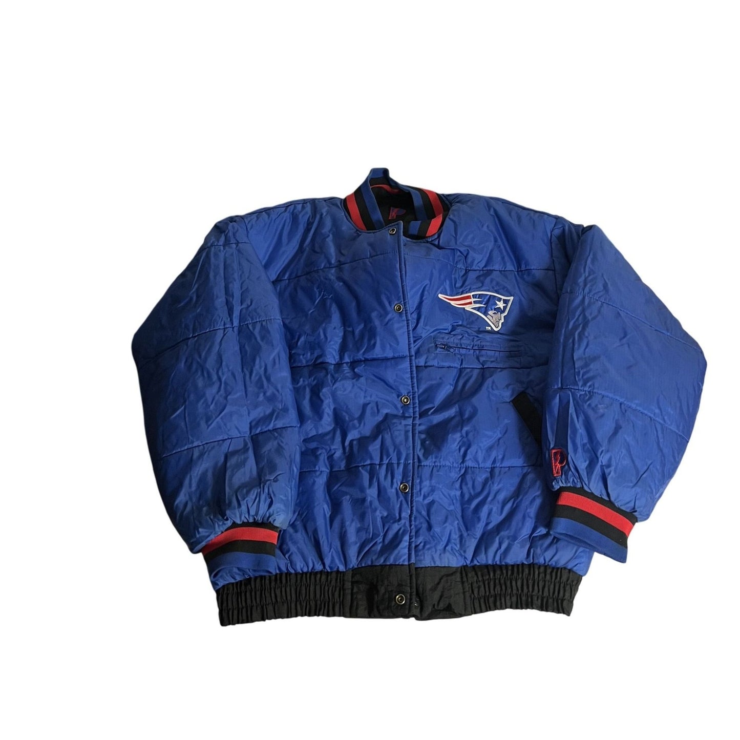 Veste réversible vintage des Patriots avec logo de l'équipe et lettrage brodé