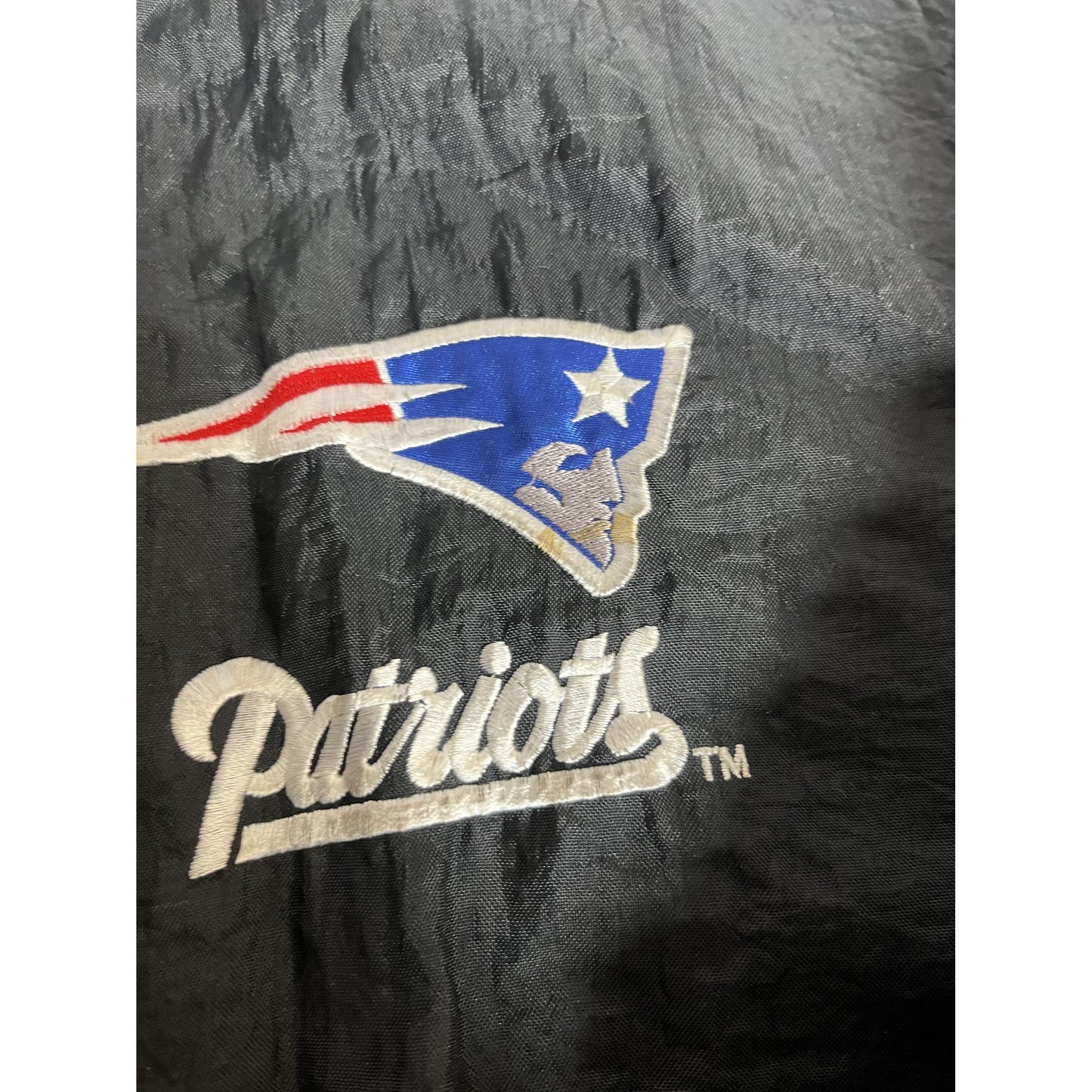 Veste réversible vintage des Patriots avec logo de l'équipe et lettrage brodé