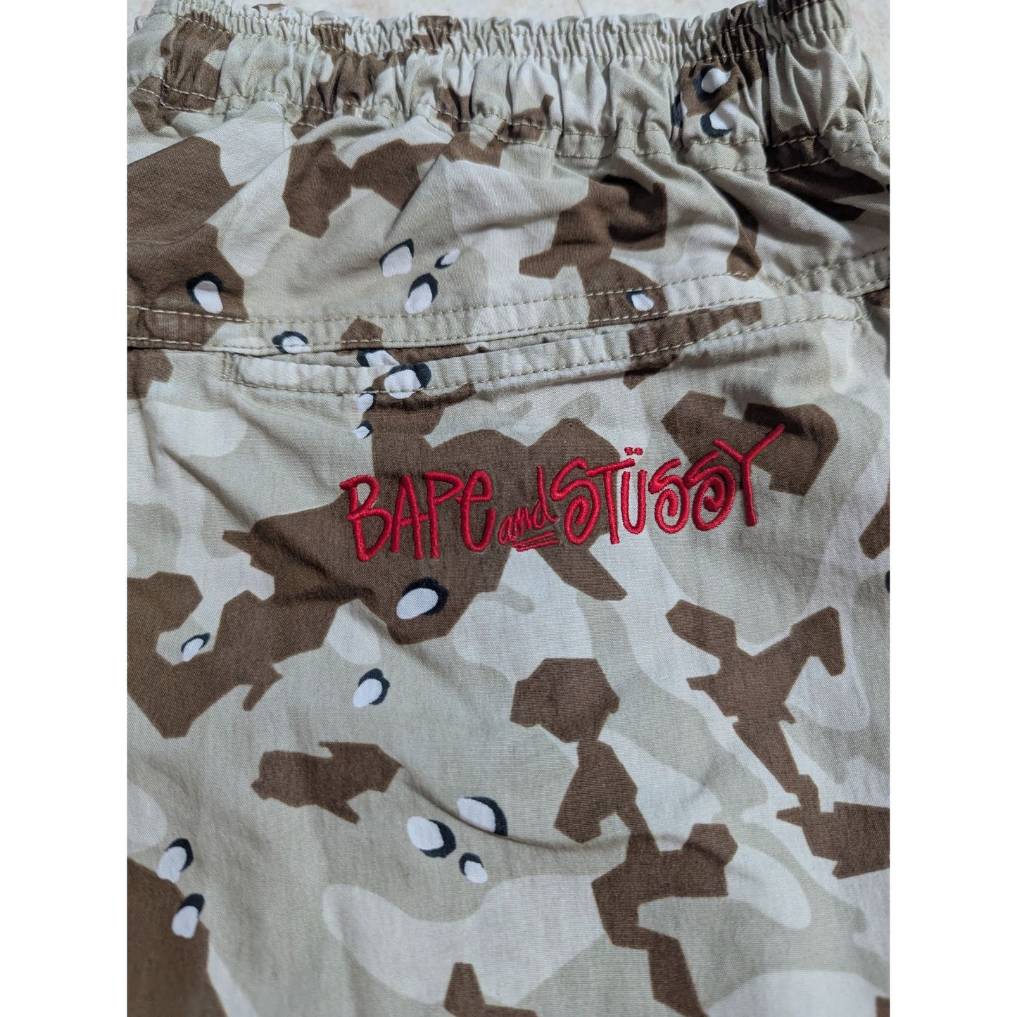 Pantalon Camouflage Bape A Bathing Ape X Stussy XL Édition Limitée