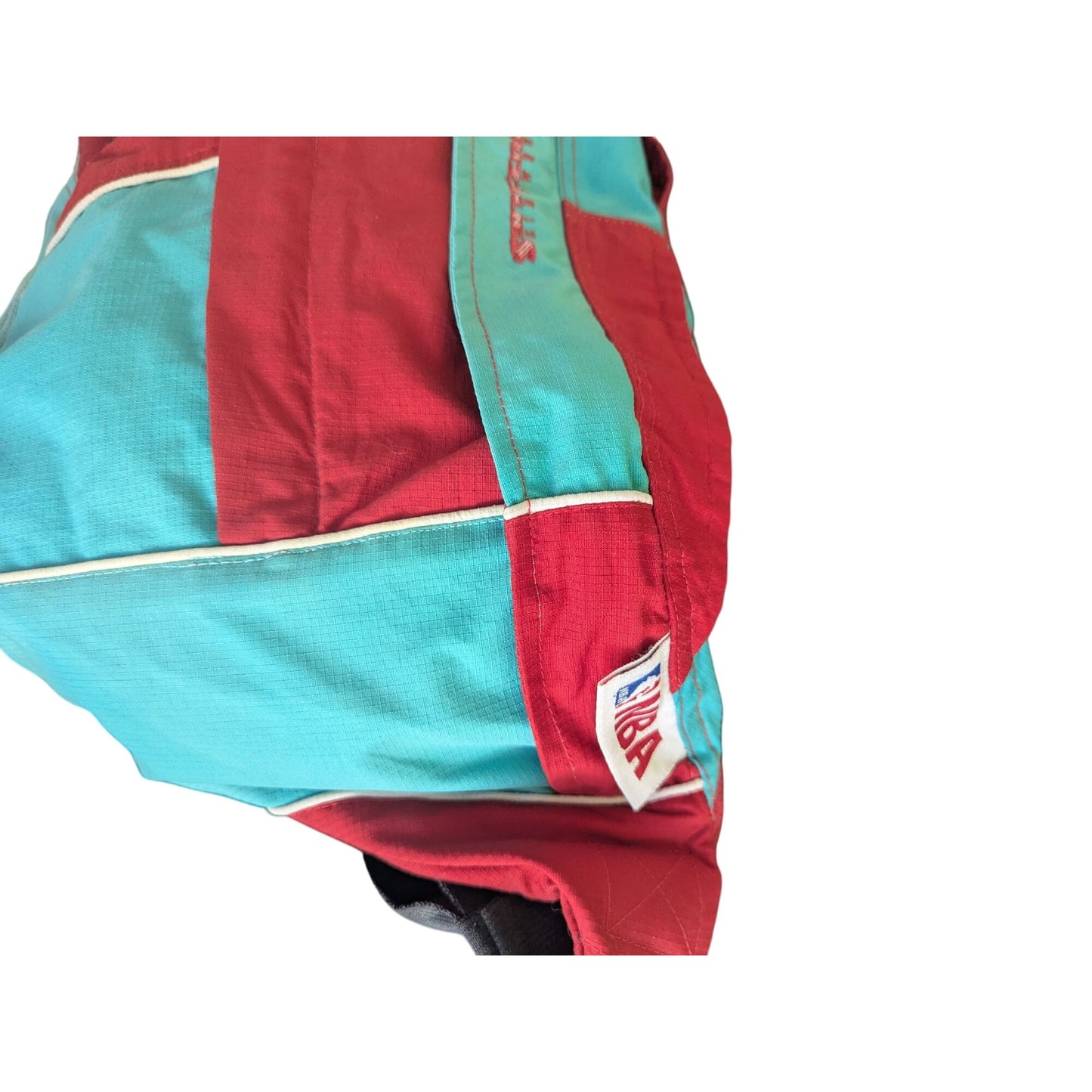 Banane Memphis Grizzlies Upcyclée À Partir DUne Veste Vintage Rouge & Bleu Avec Motifs Brodés