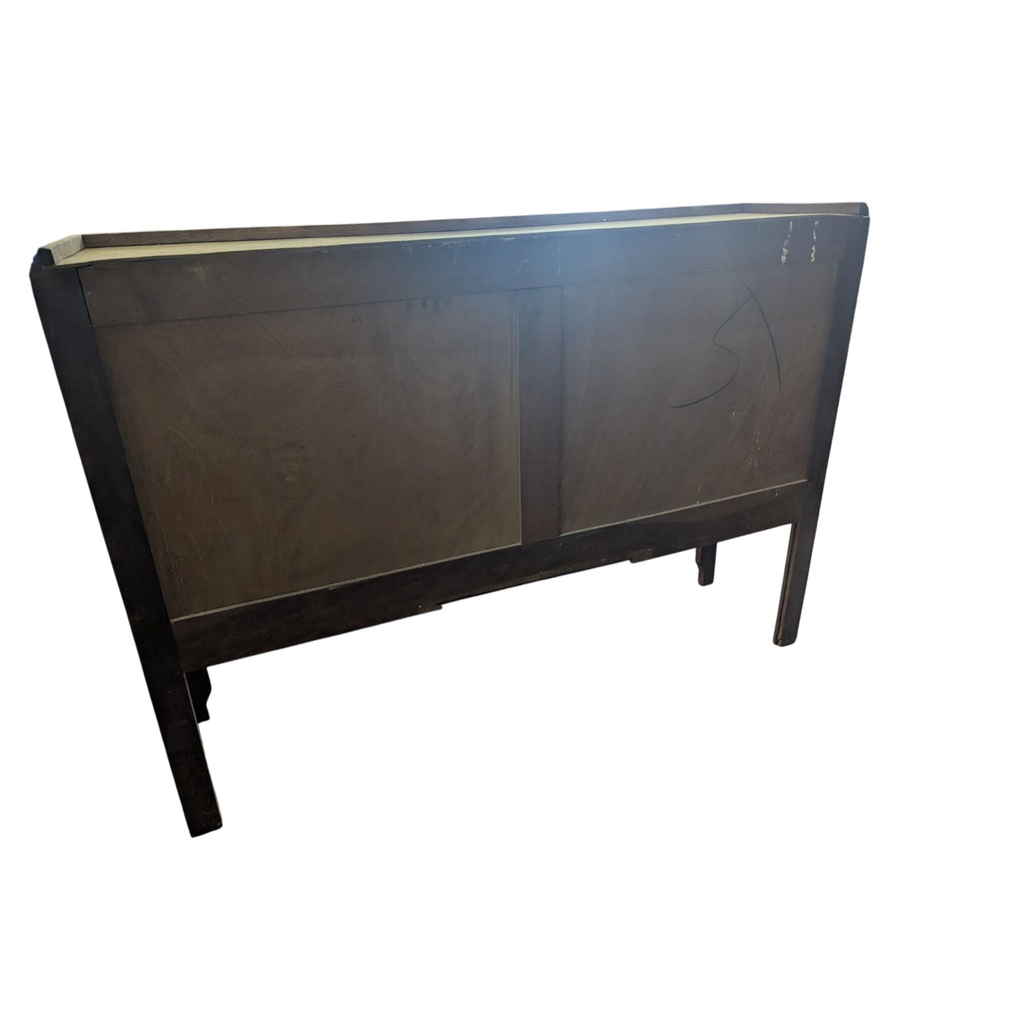 Buffet Vintage art deco En Bois Avec Portes Vitrées Sculptées À La Main 91cm H X 123cm L X 31cm P