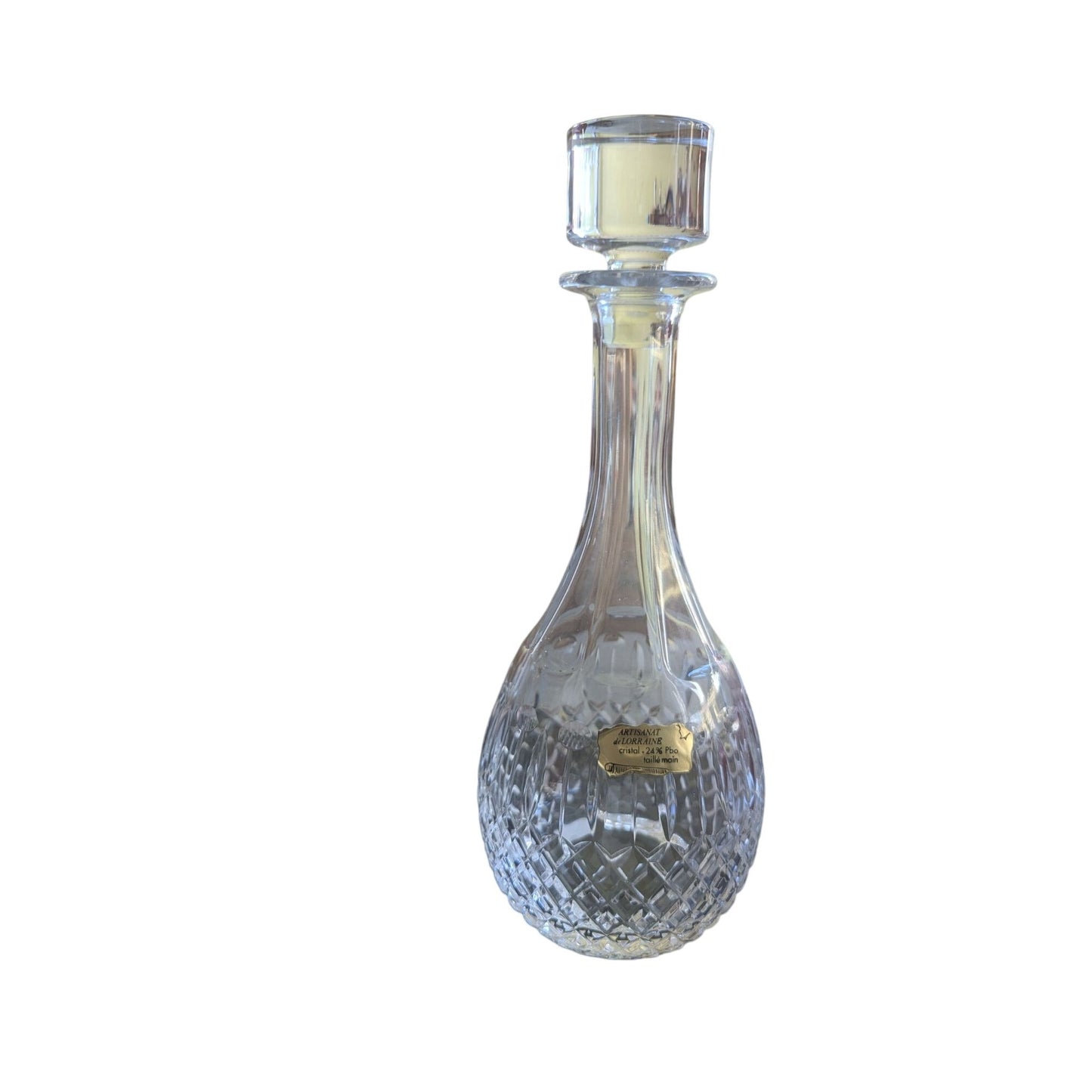 Carafe En Cristal Artisanat De Lorraine 24% Pbo 25 Cm Hauteur