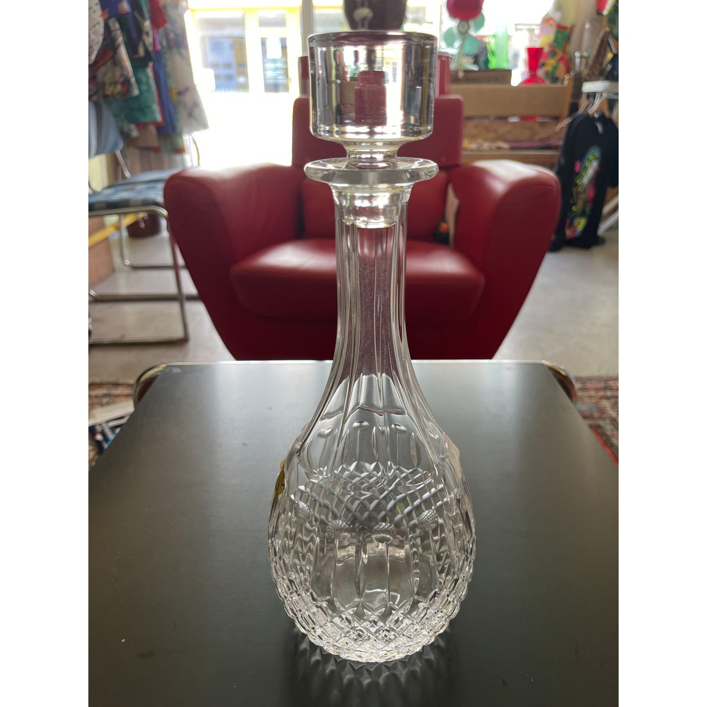 Carafe En Cristal Artisanat De Lorraine 24% Pbo 25 Cm Hauteur