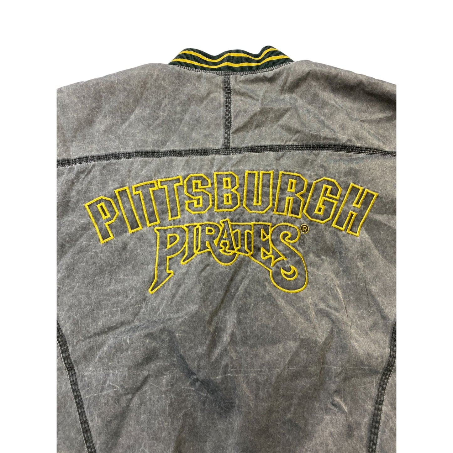Blouson aviateur vintage gris des Pirates de Pittsburgh pour homme