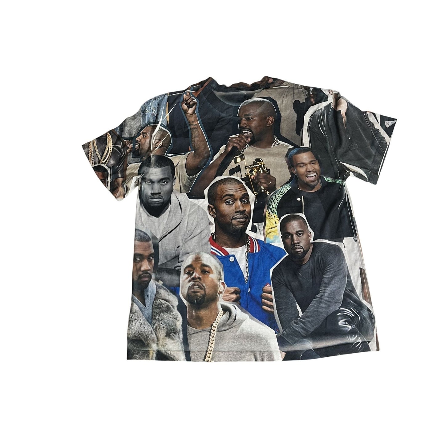 T-shirt à manches courtes avec collage graphique Kanye West