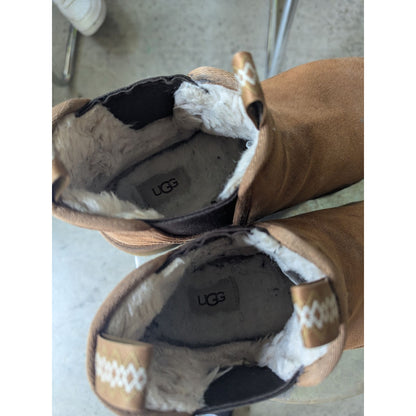 Bottines En Suède Marron UGG Taille 42 Avec Doublure En Laine & Semelle Antidérapante