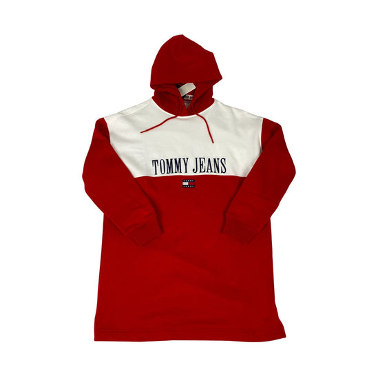 Tommy Jeans Sweat à capuche/robe rouge et blanc M