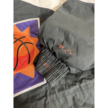 Veste rétro des Phoenix Suns M par Pro Layer, colorblock, avec patch logo et capuche, style NBA années 90