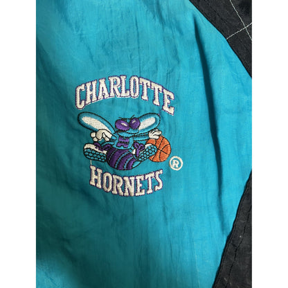 Veste NBA à capuche vintage en nylon Charlotte Hornets L