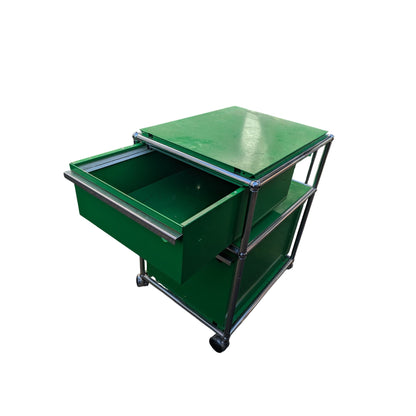 Caisson Mobile USM Vert Avec Tiroirs & Roulettes