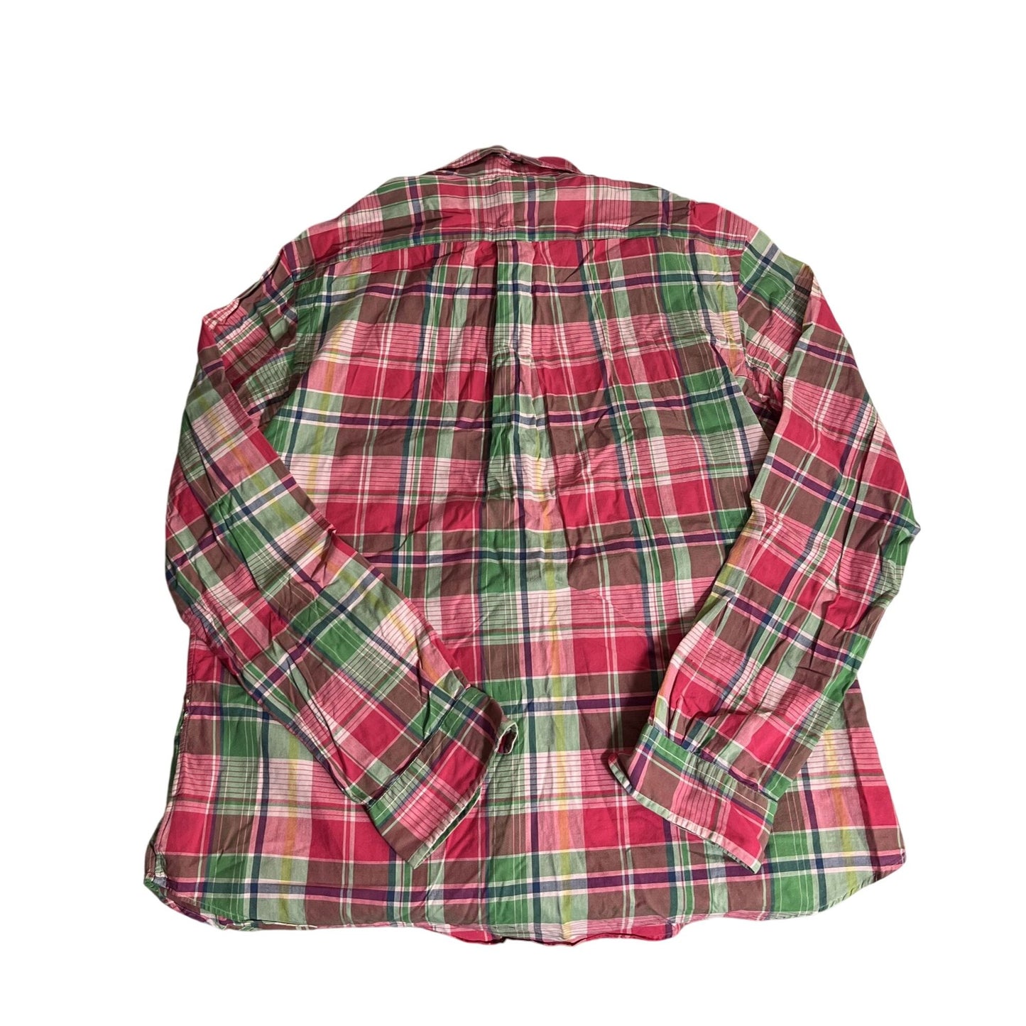 Polo Ralph Lauren Chemise Homme À Carreaux Rouge & Vert Custom Fit Taille L