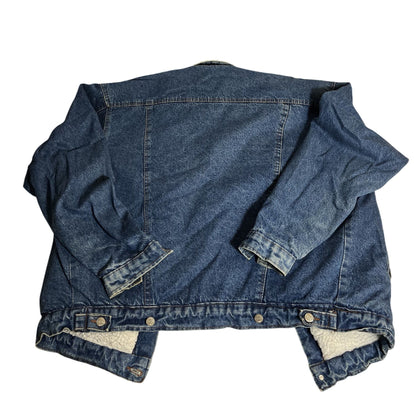Veste en denim vintage doublée de sherpa