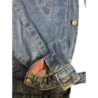 Veste en denim vintage doublée de sherpa