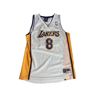Maillot Nike #8 des Los Angeles Lakers Kobe Bryant, taille M, blanc et jaune