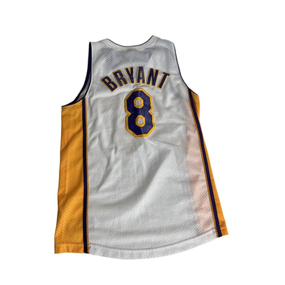 Maillot Nike #8 des Los Angeles Lakers Kobe Bryant, taille M, blanc et jaune