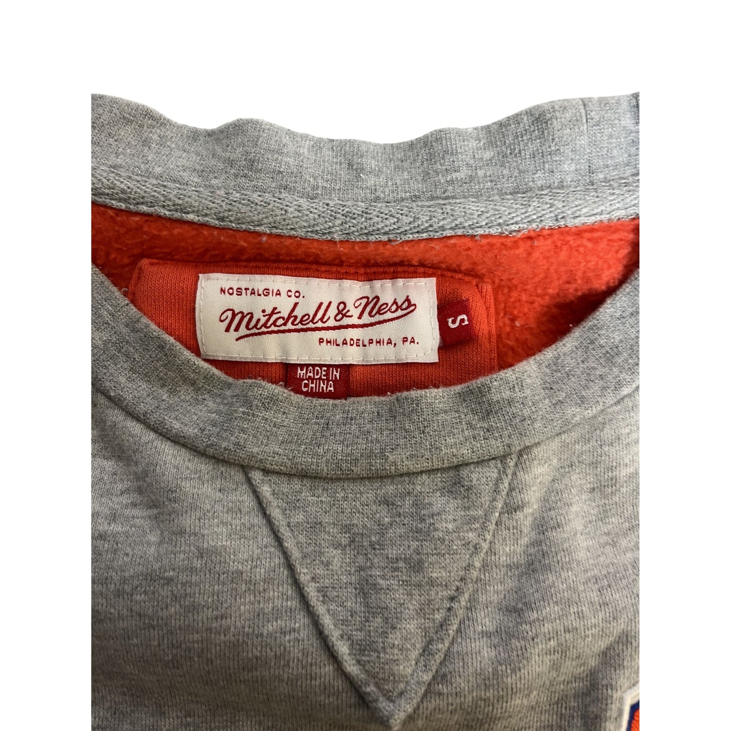 Sweat-shirt ras du cou colorblock Mitchell & Ness Nostalgia Co. des New York Knicks
