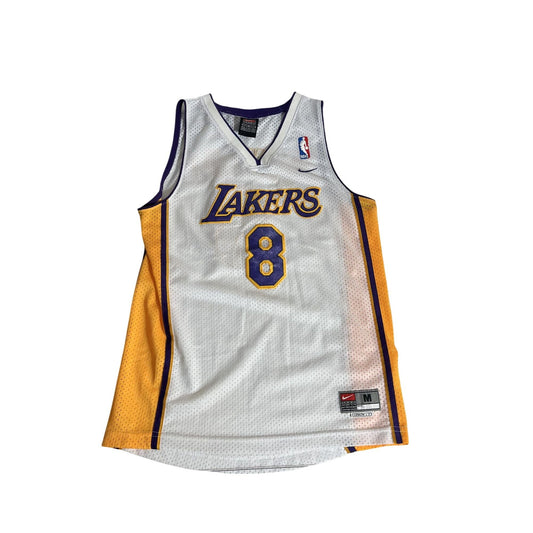 Nike Team Maillot Enfant Lakers Kobe Bryant N°8 Blanc/Violet/Jaune Taille M
