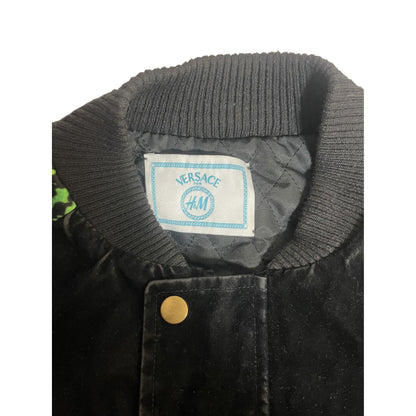 Blouson aviateur Versace X H&M imprimé baroque et léopard noir/multicolore
