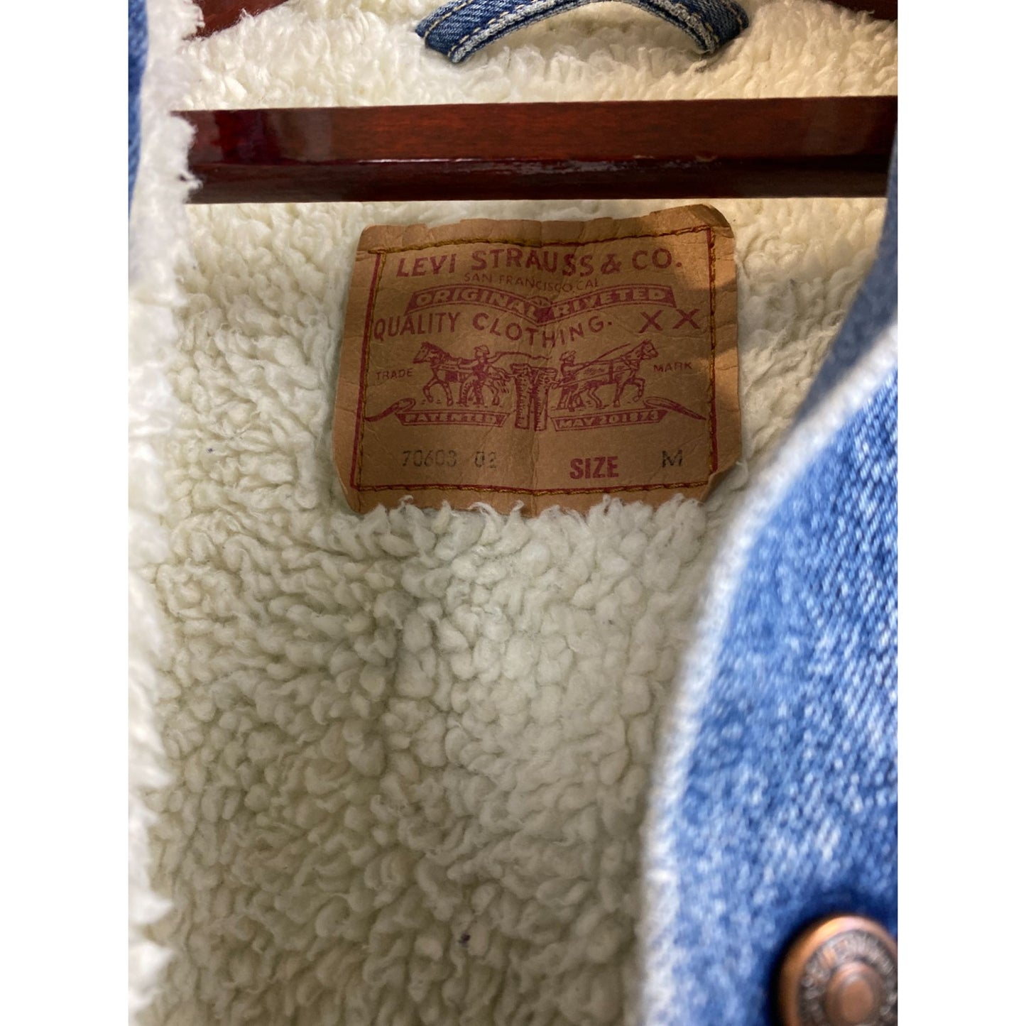 Veste camionneur en denim sherpa Levis Strauss & Co.