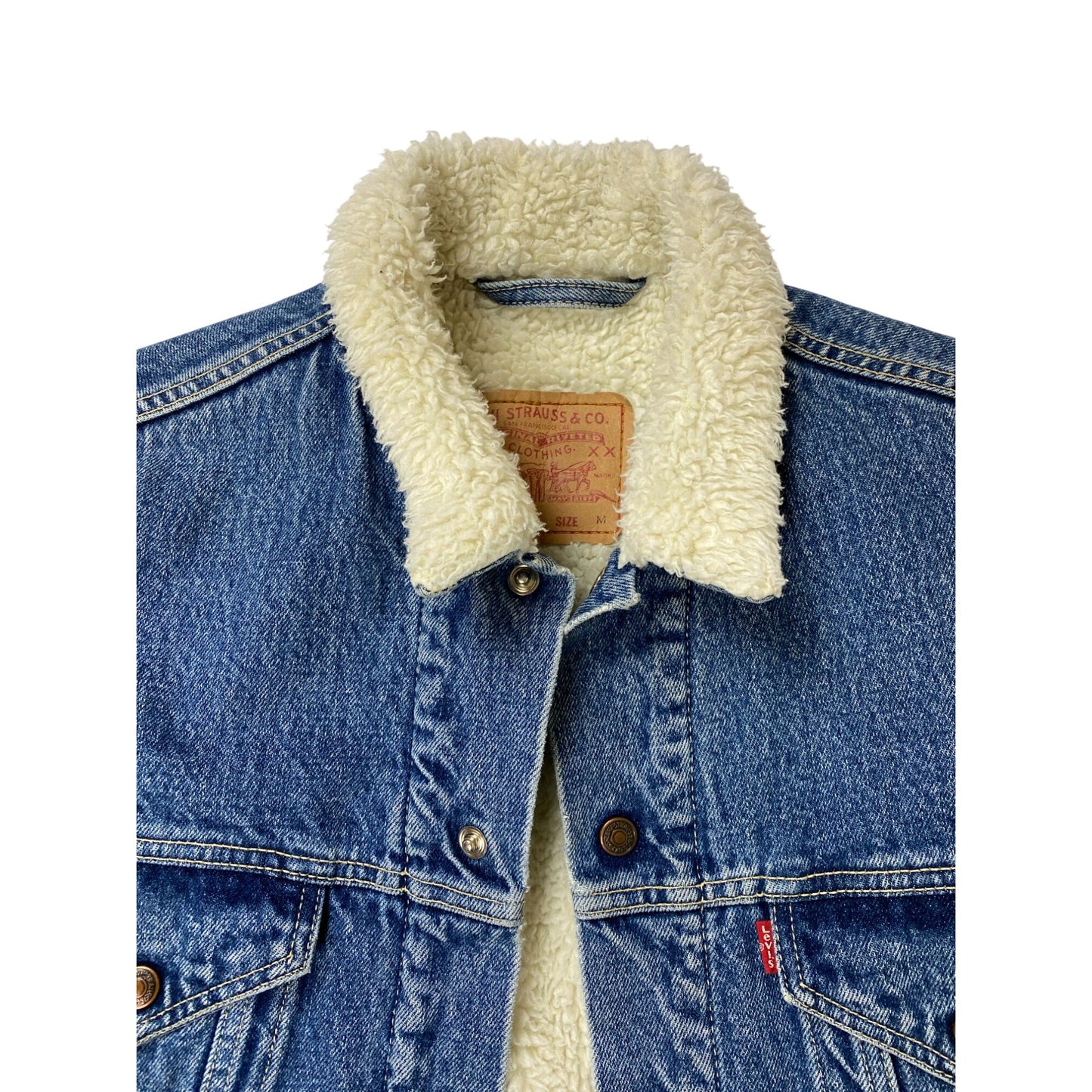 Veste camionneur en denim sherpa Levis Strauss & Co.