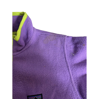 Pull polaire Patagonia Synchilla violet et citron vert Snap-T XS