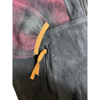 Veste Polaire Columbia Sportswear Noir & Rouge Carreaux Taille S/P Zip 1/4 Poignets & Bas Élastiqués Poches Zippées