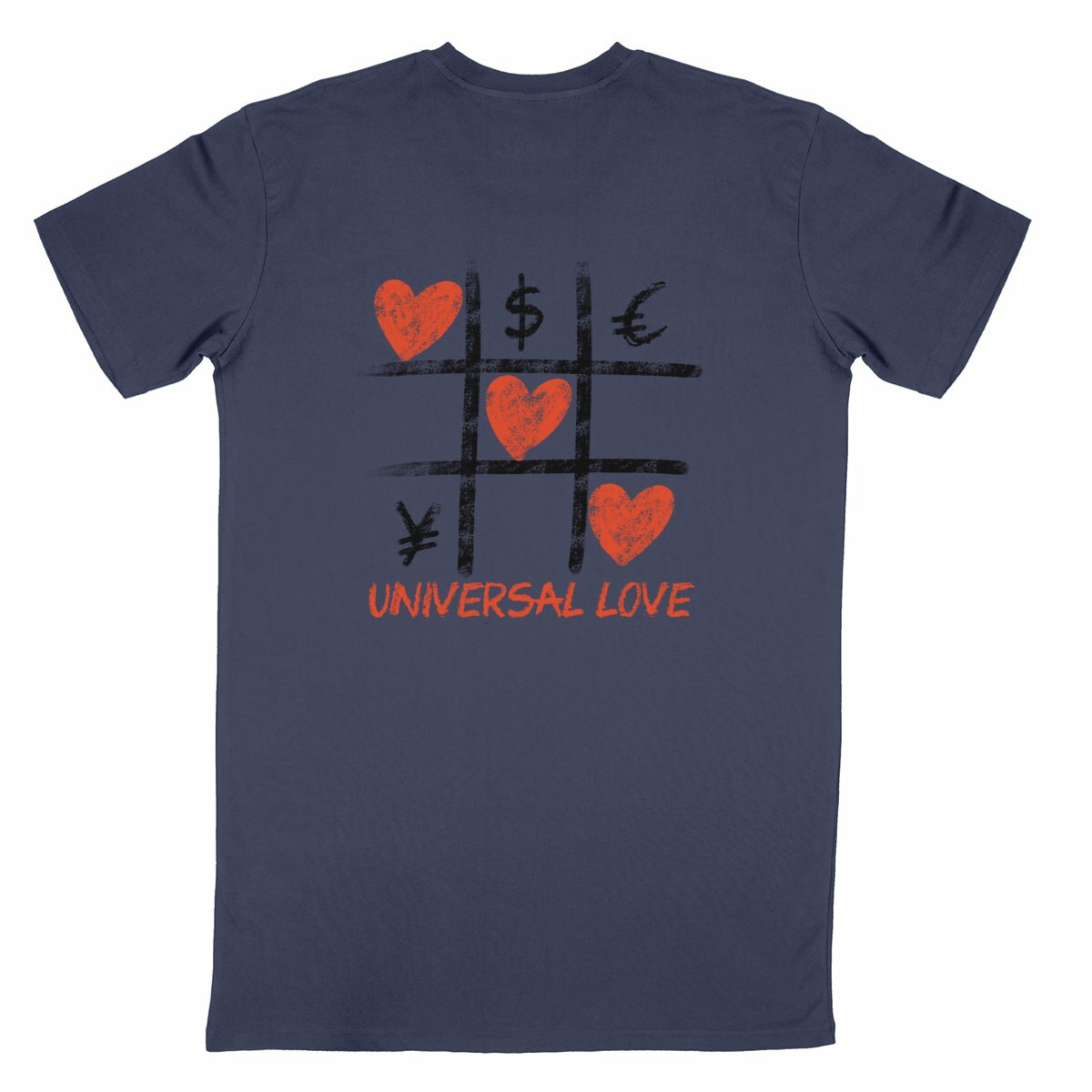 Tee shirt universal love - dos_bleumarine
