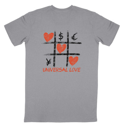 Tee shirt universal love - dos_gris