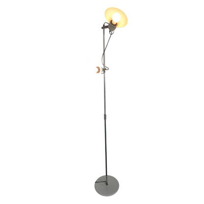 Lampe vintage Sur Pied Métal 2 Abat-Jours Réglables Blanc & Chrome Moderne Hauteur 160cm