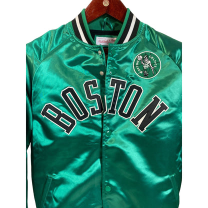 Boston Celtics Satin Varsity Jacket S By Mitchell & Ness