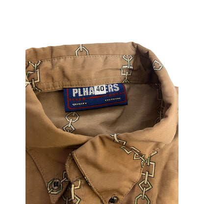 Chemise à manches longues à imprimé cheval et cowboy western, taille 40