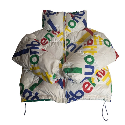 Doudoune réversible verte et multicolore M par United Colors of Benetton