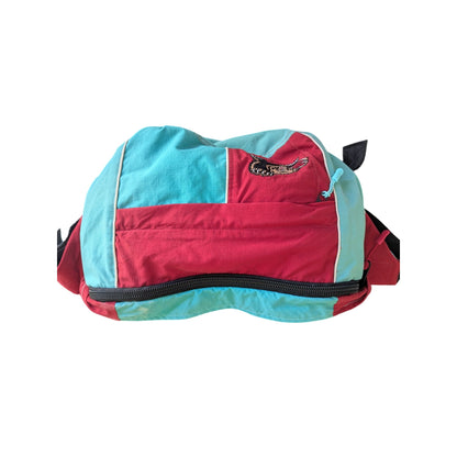 Banane Memphis Grizzlies Upcyclée À Partir DUne Veste Vintage Rouge & Bleu Avec Motifs Brodés