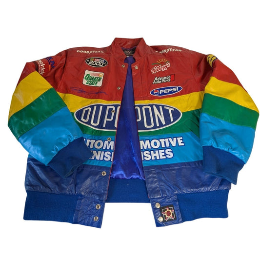 Veste en cuir de course Dupont JH Design multicolore NASCAR Design Taille XL Veste en cuir de course Dupont JH Design multicolore NASCAR Design Taille XL