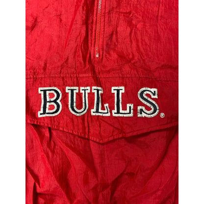 Veste coupe-vent rouge vintage des Chicago Bulls Starter L
