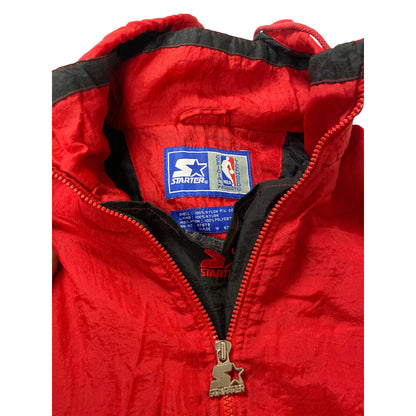 Veste coupe-vent rouge vintage des Chicago Bulls Starter L